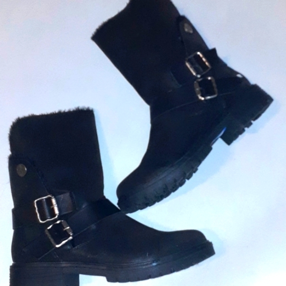 Blowfish black moto boots sz 7.5